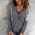 thumbnail image 2 of Ketyyh-chn99 Womens Zipper Hoodie Coat Lightweight Zip up Hoodie Sweatshirt Casual Fall Clothes Grey,XL, 2 of 5