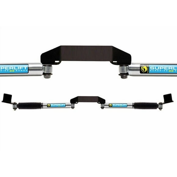 Superlift Steering Stabilizer 92710 Superide SS; Dual; Stainless Steel; With Brackets/Hardware; Set Of 2