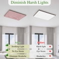 thumbnail image 5 of Vintage Nude Pink Magnetic Fluorescent Light Covers for Ceiling Lights 2x4Ft,Farmhouse Retro Solid Color Linen Texture Office Classroom Kitchen Drop Ceiling Light Covers Filters Shade Panel 2Packs, 5 of 9