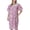 Pink, variant on Women's Short Sleeve Woven Snap-Front Closure Floral Embroidery Housecoat Duster Lounge Nightgown, Teal Large