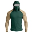 thumbnail image 2 of Dresfit Mens Fishing Shirts Sun Protection Long Sleeve Sun Shirt 2026 Summer Hooded Workout Hoodies Cooling Big and Tall Outdoor Pullover with Face Mask Dark Green XL, 2 of 9