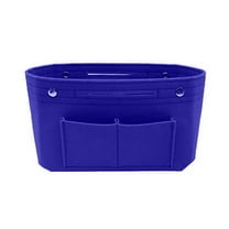 Fdelink Felt Organizer Women's Handbag Organizer Bag Purse Insert Bag MultiPocket Tote Useful Bag Home Textile Storage Blue