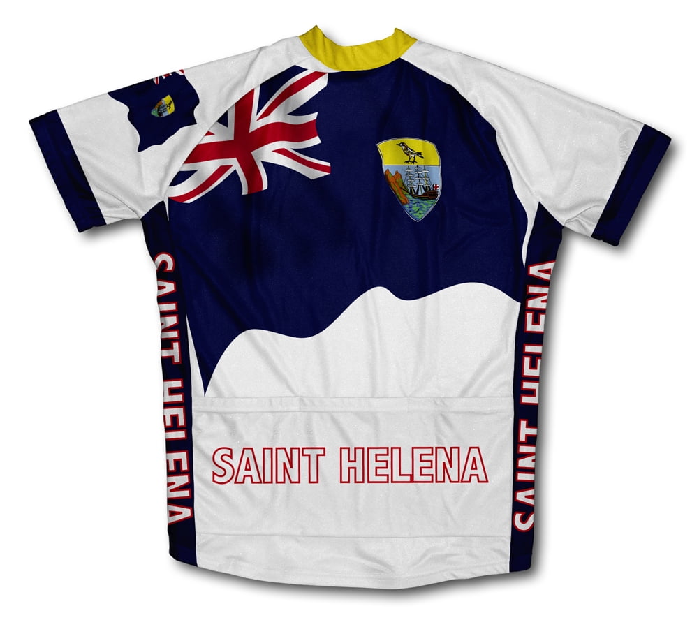 Saint Helena Flag Short Sleeve Cycling Jersey for Women - Size 3XL