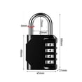 thumbnail image 3 of Candado de código para casillero, candado de combinación de 4 dígitos para gimnasio, vestuario, universidad, gabinete escolar, juego de escape, candado de código para cobertizo al aire libre (negro y, 3 of 5