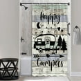 thumbnail image 2 of RV Shower Curtain,Gifts for Camper, Camping Lovers, Camper Waterproof Fabric Shower Curtains for Campsite Outdoors RV Travel Hiking,Hooks Include, 2 of 5