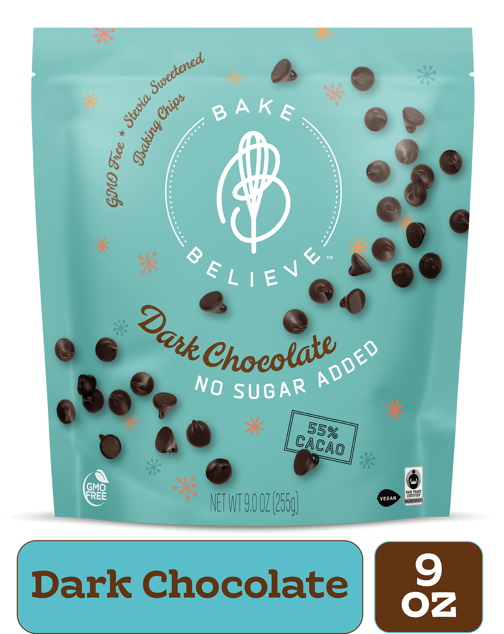 Bake Believe ,Keto-Friendly, Dark Chocolate Chips, 9 oz