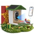 thumbnail image 5 of Smart Bird Feeder with Camera, Solar Powered Birdhouse Camera with AI Bird Recognition, Outdoor Wireless WiFi Bird Feeder with Live Video, Fun Gift for Mom, Grandma, Daughter, 5 of 10