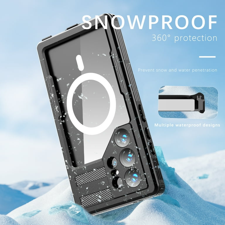 ELEHOLD for Samsung Galaxy S24 Ultra Rugged Waterproof Case,IP68 Certified  Underwater Shockproof Mag Safe Wireless Charging Compatible with Built-in