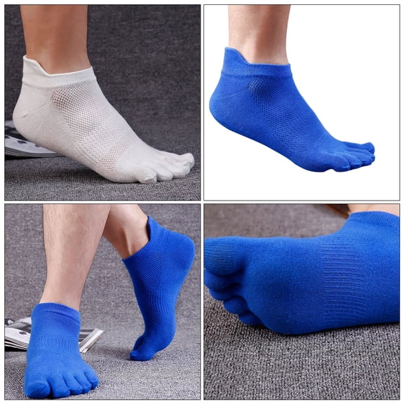 UPOUART 2 Pairs Cotton Toe Socks, Short Full Toe Socks for Women and Men, Breathable, Comfortable, Fashionable Footwear Accessories