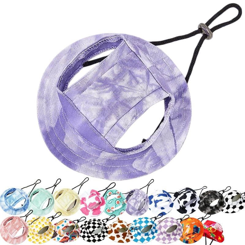 UV Protection Pet Baseball Hat with Ear Cutouts Cooling Sun Cap for Cats Small Dogs Secure Fit Puppy Outdoor Summer Walking Hiking Travel
