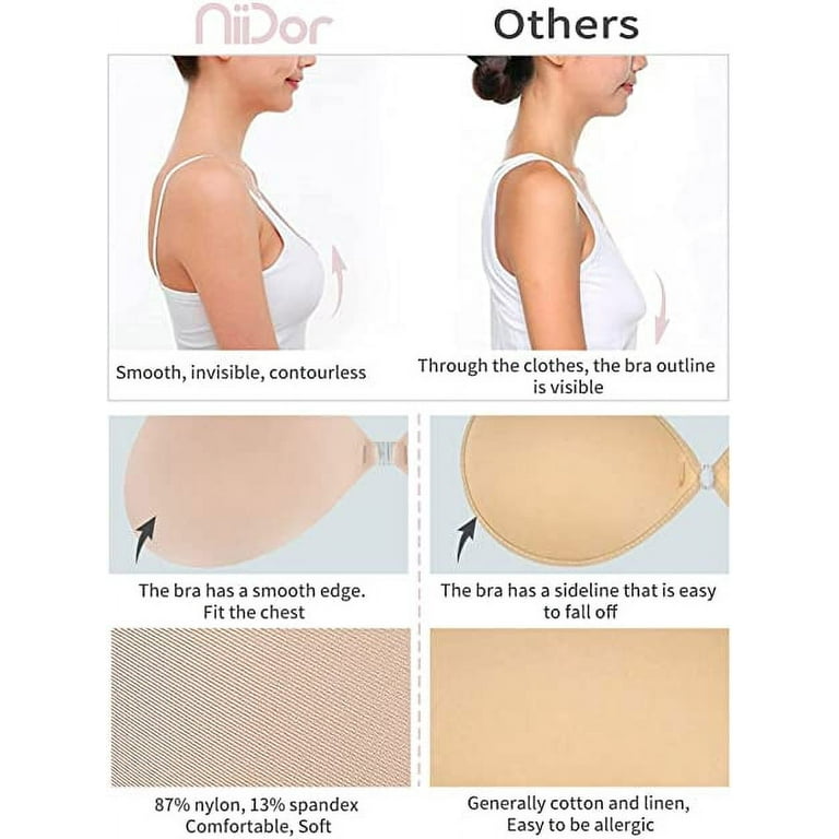 Dicasser Sticky Bras Backless Strapless Self Adhesive for Women 2 Pairs  Invisible Push Up Lift-up Bra 