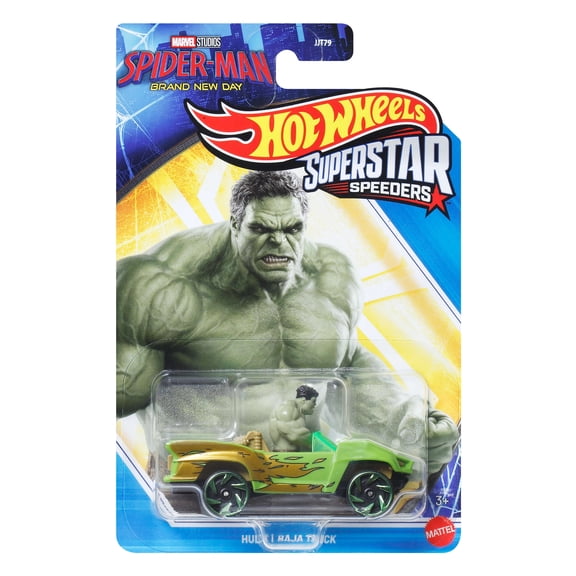 Hot Wheels Superstar Speeders, Pop Culture Character Driving Hot Wheels Originals (Styles May Vary
