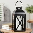 thumbnail image 4 of Mainstays Decorative Black Metal Pillar Candleholder Lantern, 12", Medium, 4 of 6