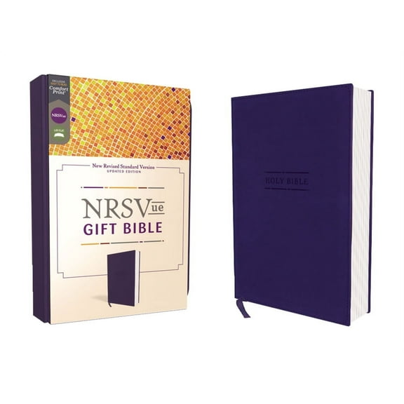 Nrsvue, Gift Bible, Leathersoft, Blue, Comfort Print, (Hardcover)