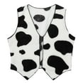 thumbnail image 1 of Alvivi Kids Cow Pattern Waistcoat Flannel Open Front Vest Cardigan Fancy Dress Up Black&White 3, 1 of 5