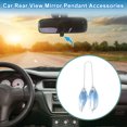 thumbnail image 2 of Unique Bargains Metal Faux Rhinestone Faux Diamond Car Rear View Mirror Pendant Accessories Car Hanging Ornament Assorted Color Light Blue, 2 of 6