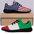 thumbnail image 3 of American flag Italian Italian Roots Family Heritage Shoes Sneakers Black Size 11, 3 of 7