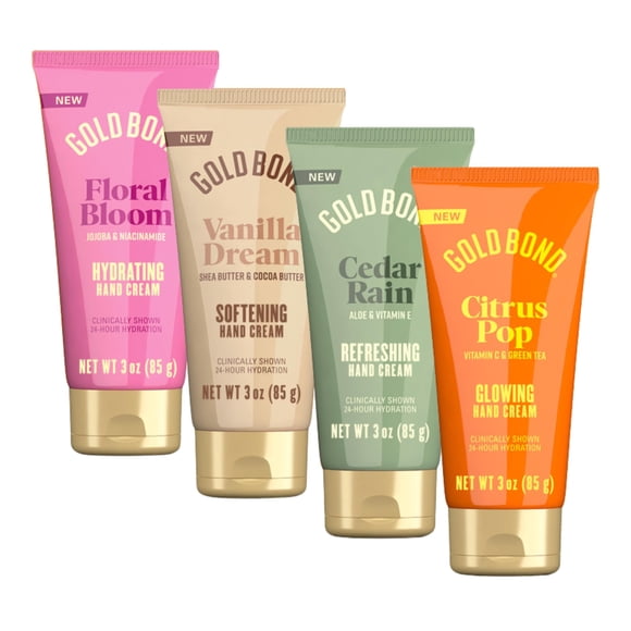 Crema de manos Gold Bond paquete de 4 aromas surtidos 85 g
