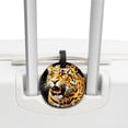 thumbnail image 3 of Leopard Set of 2pcs PU Leather Round Suitcase Tags with Privacy Cover and Name ID Tag - Ideal for Travel Luggage, Handbags, Backpacks, School Bags, 3 of 6