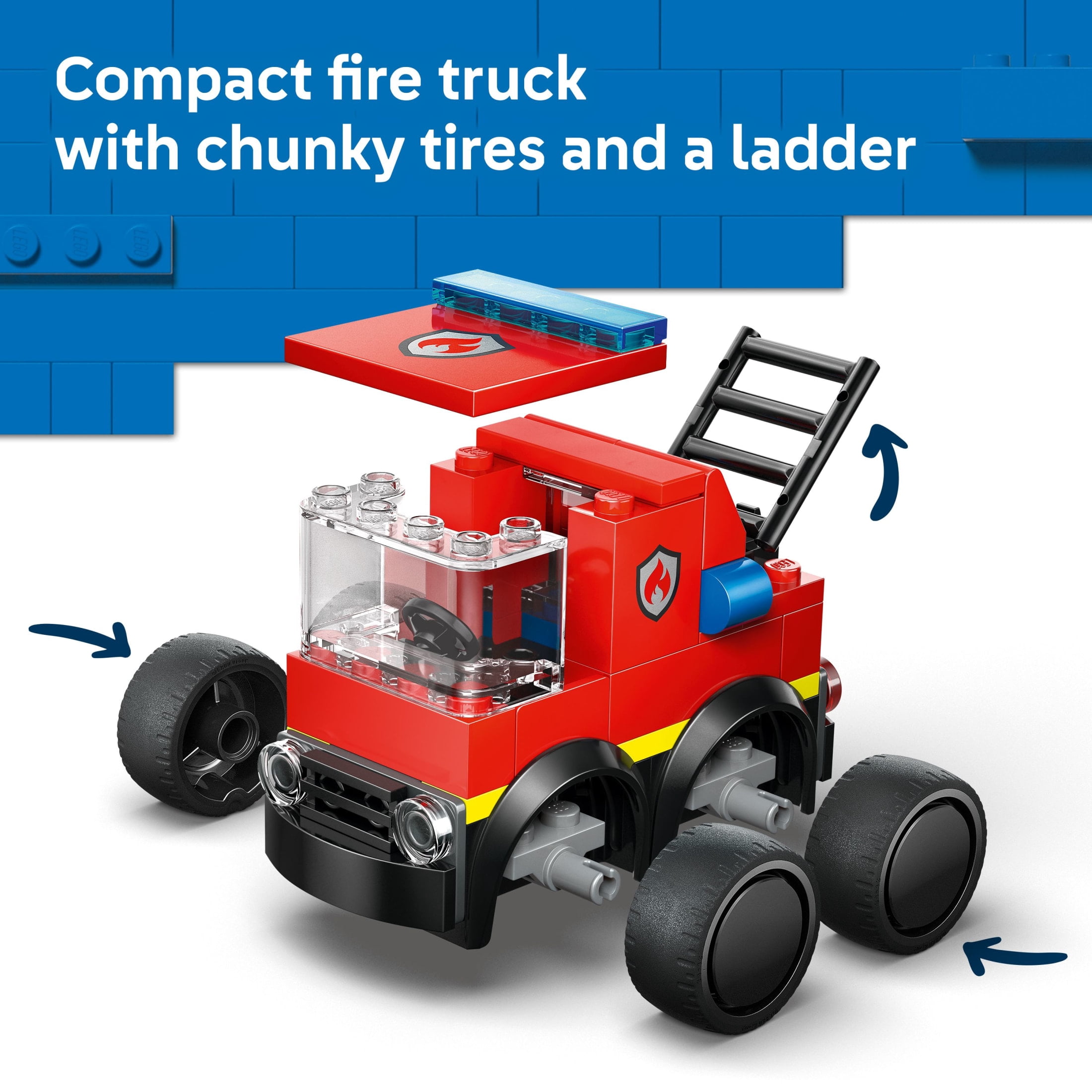 LEGO City Rides Fire Truck, 60482, Emergency Pretend Play Toy
