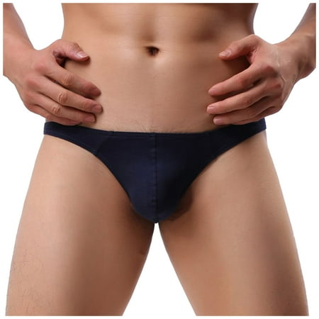 

EHTMSAK Jockstraps for Men Sexy T-Back Sexy Jockstrap Bikini Briefs Underwear Navy L
