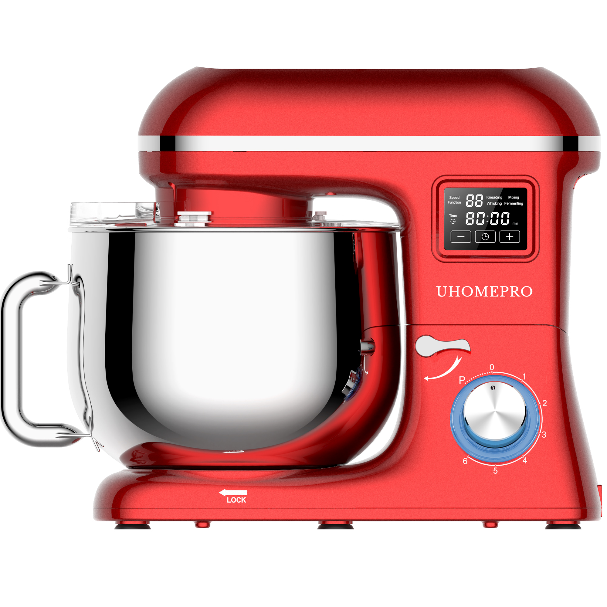 uhomepro 8.5QT Stand Mixer for Home Commercial, 6+0+PSpeed TiltHead
