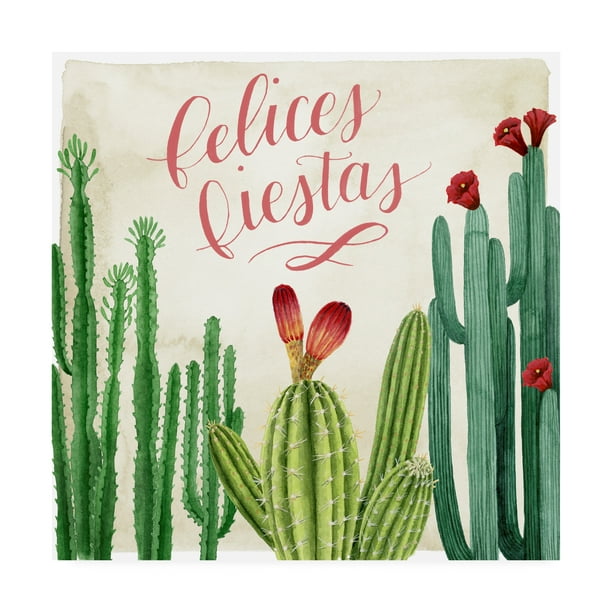 Trademark Fine Art Christmas Cactus Ii Canvas Art By Grace Popp Walmart Com Walmart Com