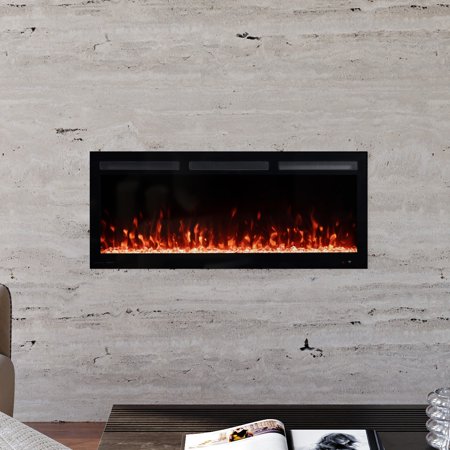 Modern Ember Vibrance 42 Inch Smart Linear Electric Fireplace Insert - Works with Wi-Fi App