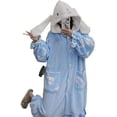 thumbnail image 4 of Piece Pajamas Kawaii Plush Lounge Wear Women's Pajamas Robe Hooded Cute Pajamas Plush Long Pajamas Gift Xl, 4 of 4