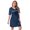 Navy_Blue, variant on YONGHS Womens Night Shirts Nightgowns Short Sleeve Sleeping Shirts Sleepwear A Black M