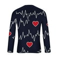 thumbnail image 5 of Valentine's Day T-Shirt for Men, Long Sleeve Graphic Shirts Men, Men Casual Fashion Printing Round Neck Pullover T-Shirt Long Sleeved Tops, 5 of 5