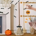 thumbnail image 2 of 39 Inch Halloween Animated Floating Witch's Broom Decoration Suspended Dancing Broom Festival Decor For Haunted House, Theme Party Prop, 2 of 5