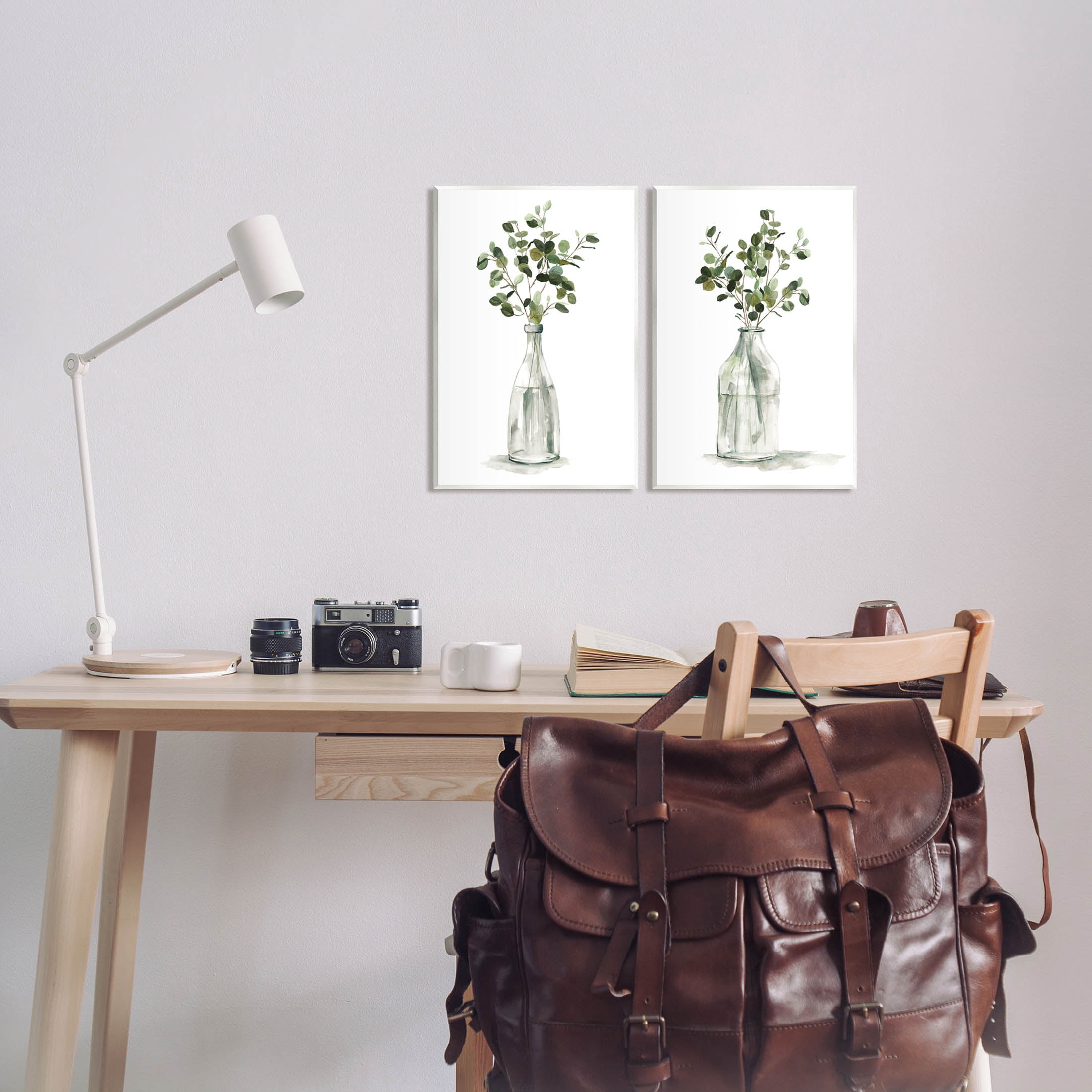 Eucalyptus Herbal Bouquet Arrangement Botanical & Floral Graphic Art Unframed Art Print Wall Art, Set of 2