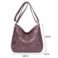 thumbnail image 2 of Bolsa de mano de cuero PU a la moda para mujer de mensajero informal con cremallera de viaje para mujer JShteea Para Estrenar, 2 of 8