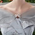thumbnail image 3 of Women Evening Party Shrug Solid Color Shawl Dress Cover Up Shoulder Cape Wedding, 3 of 8