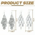thumbnail image 2 of DESIGNICE 2 Pairs Statement Earrings for Women,Electroplated Iron Hollow Leaf Silver Jewelry for Women,Dangle Earrings for Women Wife Girlfriend Party Birthday Jewelry Gift,Style2, 2 of 6