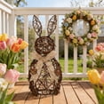 thumbnail image 4 of Easter Decorations Wicker Bunny Decor Large Rattan Bunny with Linen Bow Woven Outdoor Wicker Topiary Rabbit Decoration for Porch Table Spring Home Farmhouse Kitchen Easter Decor, 4 of 9