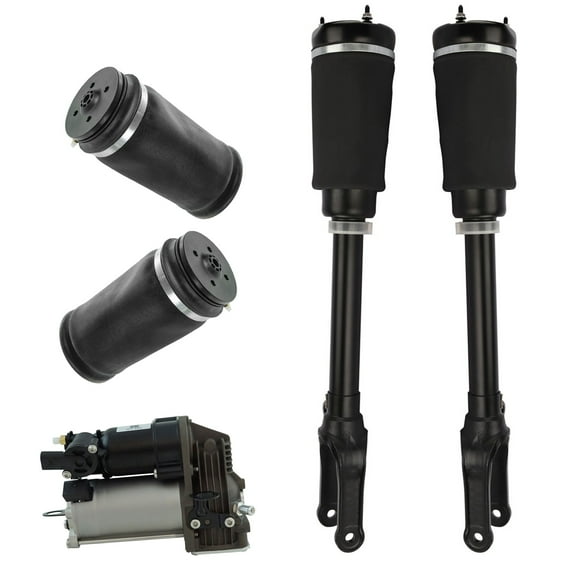 TRQ 5 Piece Air Suspension Kit Front Shock Assemblies w/ Rear Springs for MB New PAA80072