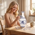 thumbnail image 4 of Blue and White Porcelain Style 3D Vase Puzzle Craft Kit, DIY Jigsaw Model for Adults, Home Decor Crafts & Unique Gift for Men Women, 1 Pack, 4 of 7
