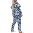 thumbnail image 4 of VISgogo Mono con Estampado de Leopardo Animal para Mujer, Manga Larga con Escote en V Profundo Bodycon Pantalones Largos Body Ropa de Dormir VISgogo moda, 4 of 8