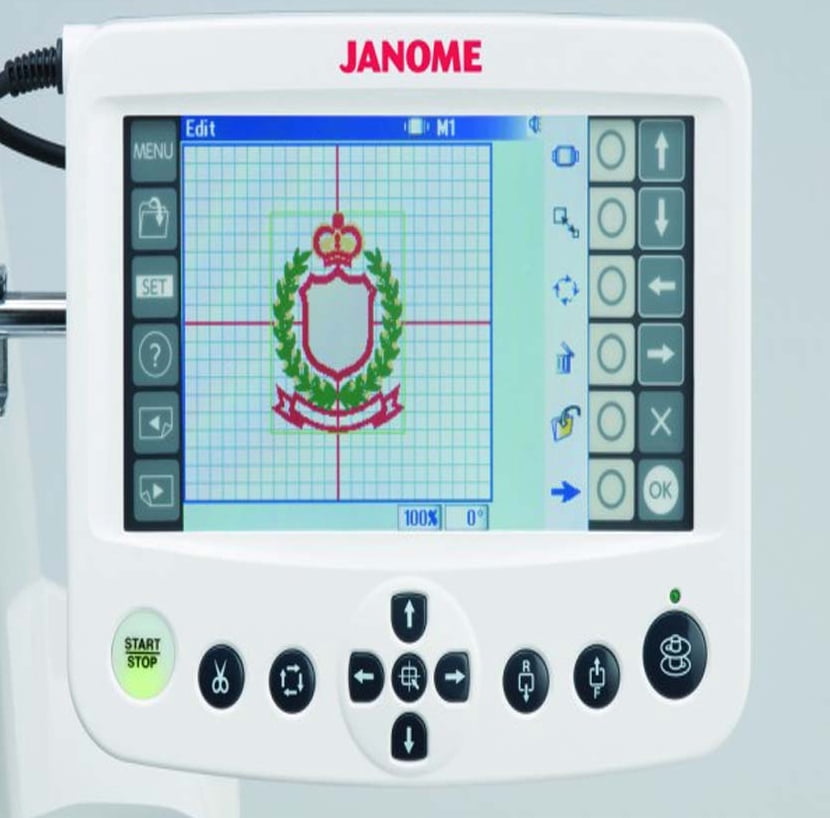 Janome MB-7 Seven-Needle Embroidery Machine w/ Free Ava Embroidery Cabinet!
