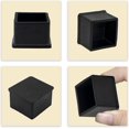thumbnail image 5 of Paquete de 16 protectores de goma para patas de silla o mesa, gruesos, 2,5 x 2,5 cm (1 x 1 pulgada), cuadrados, negros, 5 of 5
