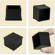 thumbnail image 5 of Paquete de 16 protectores de goma para patas de silla o mesa, gruesos, 2,5 x 2,5 cm (1 x 1 pulgada), cuadrados, negros, 5 of 5