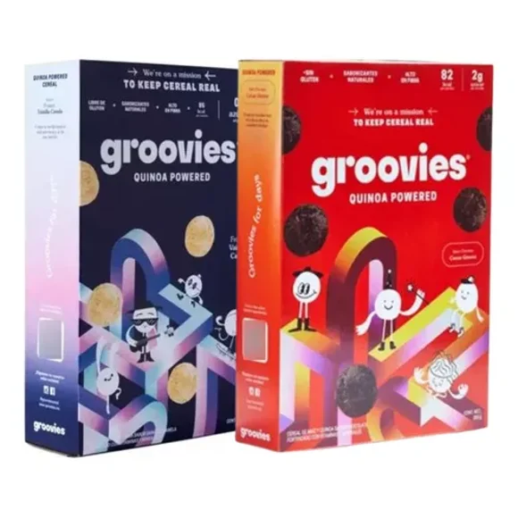 Cereal Groovies Quinoa S/Gluten 2 Pack Vainilla y Cocoa 500g