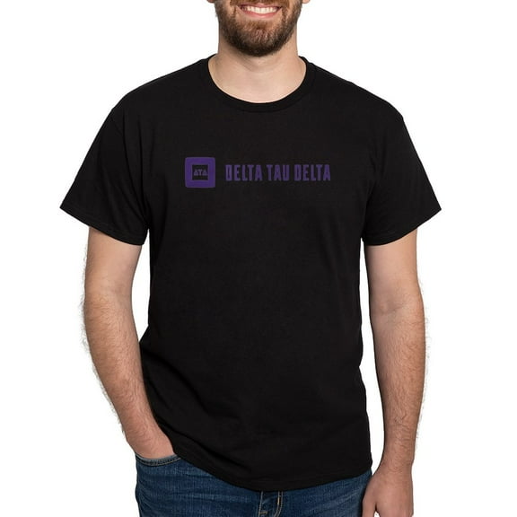 CafePress - Delta Tau Delta Purple Signature T Shirt - Men's Classic Graphic Cotton T-Shirt