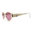 thumbnail image 5 of Classic 90s Oval Metal Rim Thick Mid Temple Fashion Sunglasses Gold - Purple, 5 of 7