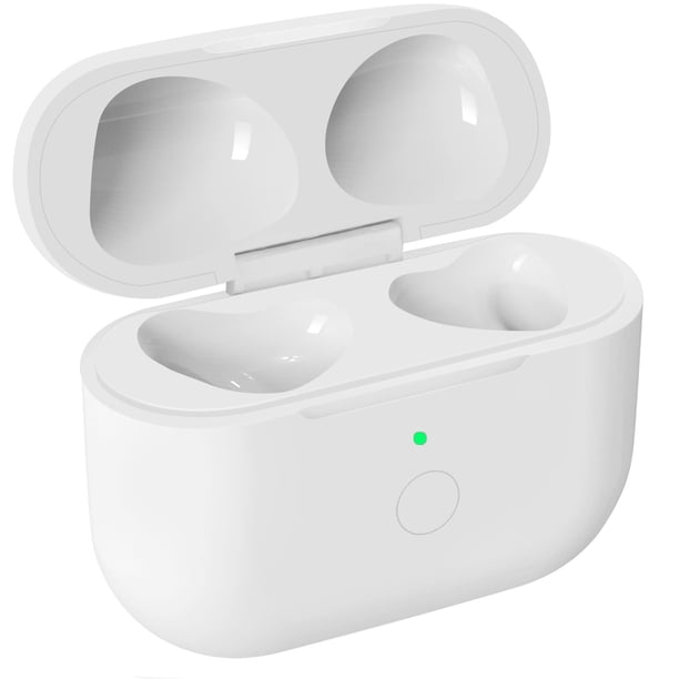 Estuche de carga inalámbrica de repuesto compatible con AirPods de tercera generación Estuche de carga con carga rápida y botón de sincronización de emparejamiento Bluetooth (blanco)
