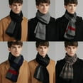 thumbnail image 4 of Men's Plaid Scarf, Classic Winter Polyester Scarf for Men, 180x30cm,180*30cm,2, 4 of 36