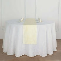 Efavormart 12"x108" IVORY Premium Faux Linen Runner, Slubby Textured Wrinkle Free Table Runner