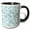 Black/White, variant on 3drose, Fancy Blue Snowflake Pattern, 11oz Magic Transforming Mug